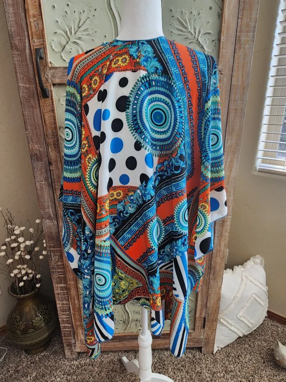 Kokomo Silk Shawl with Colorful Geometric Design | 29